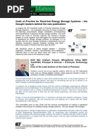 Code of Practice For Electrical Energy Storage Systems The Thought Leaders Behind The New Publication