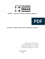 Relatório Operações Unitárias da Indústria Química II Mauá