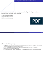 In This Section We Look at Some Properties, Some Quite Deep, Shared by All Continuous Functions. They Are Known As The Following