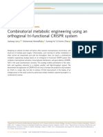 Combinatorial Metabolic Engineering Using An Orthogonal Tri-Functional CRISPR System