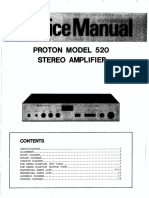 Proton 520 Integrated Amplifier Service Manual