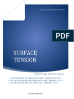 Surface Tension: Cohesive and Adhesive Forces