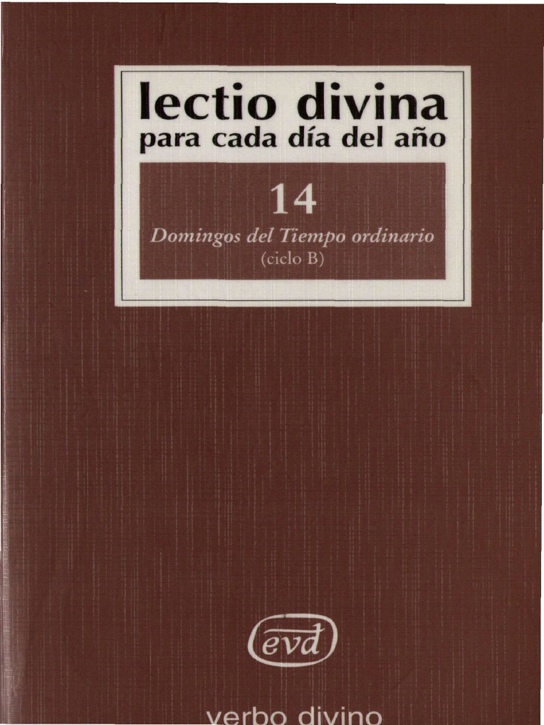 Lectio Divina 14 - Domingos Del Tiempo Ordinario. Ciclo B-1 | PDF ...