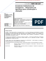 ABNT NBR NM 267-2002 - Elevadores Hidráulicos de Passageiros - Requisitos de Segurança para Construção e Instalação