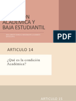 Condicion Académica Y Baja Estudiantil: 18 DE OCTUBRE 2021