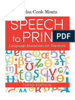 Speech To Print: Language Essentials For Teachers - Literacy