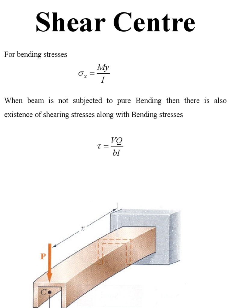 Shear Centre For Bending Stresses PDF Bending Stress (Mechanics)