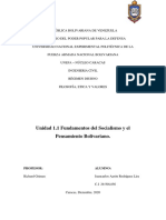 Fundamentos Del Socialismo y El Pensamiento Bolivariano