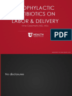 Prophylactic Antibiotics On Labor & Delivery: Irina Cassimatis MD, MSC