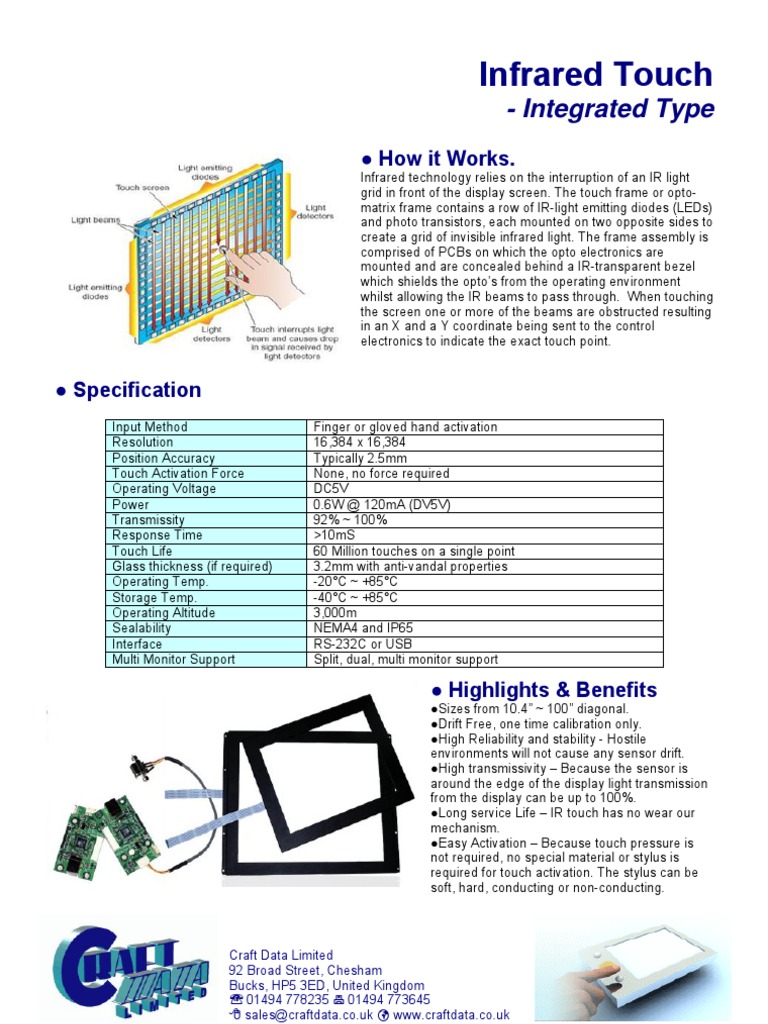 Infrared Touch Screen Technology Overview | PDF | Touchscreen | Electronics