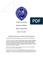 Terminancion Del Contrato de Trabajo