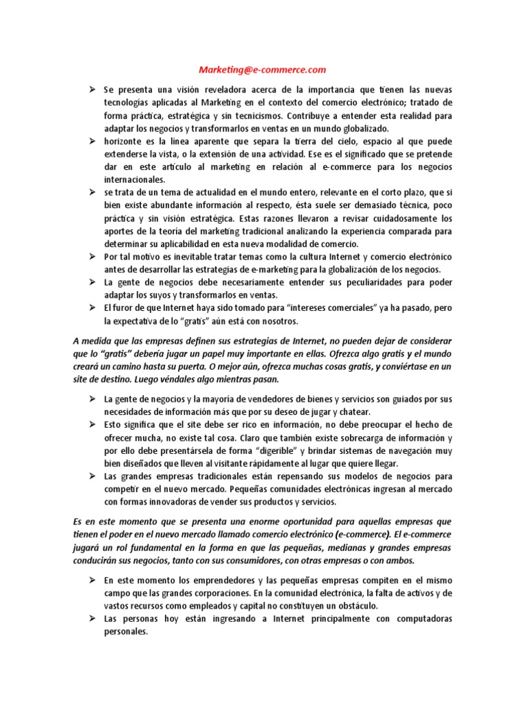 Estrategias de Marketing para E-commerce | PDF | Comercio electrónico ...