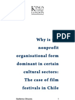 Why Is The Nonprofit Organisational Form Dominant in Certain Cultural Sectors: The Case of Film Festivals in Chile