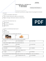 EVALUACIÓN DE C. LECTORA N°2 - 1° Año IIsemestre