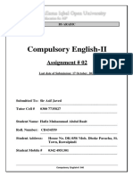 Compulsory English-II: Assignment # 02
