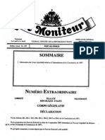 Amendement Constitution de 1987 - Le Moniteur No. 109