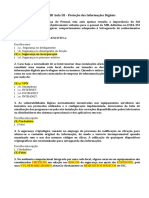 QUIZ SID Aula III - Proteção Das Informações Digitais