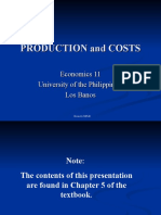 Production Costs and Theory