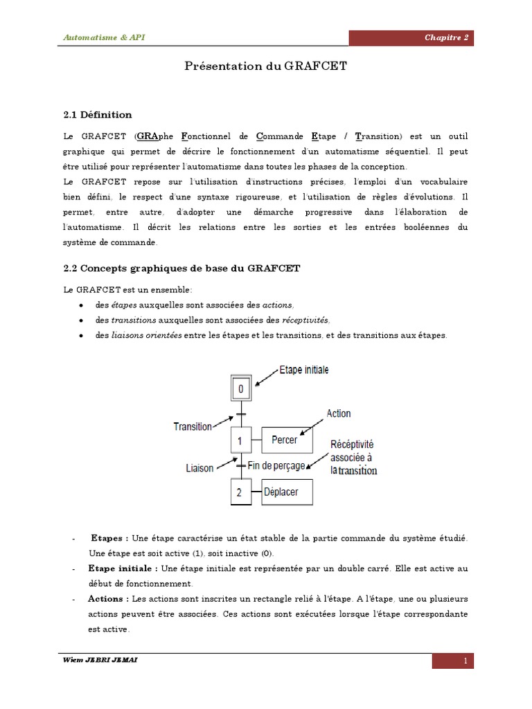 Partie Chapitre2 Automatisme&API CSE2 | PDF | Automatisation | Automate ...