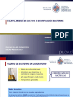 ALI 323-1 Clase 11  CULTIVO, MEDIOS DE CULTIVO, E IDENTIFICACIÓN BACTERIAS 06052019