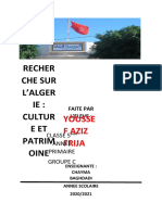 Recher Che Sur L'Alger IE: Cultur EET Patrim Oine: Yousse F Aziz Frija