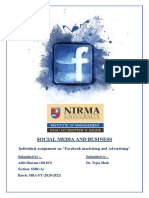 Individual Assignment On "Facebook Marketing and Advertising"