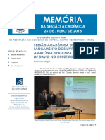 Memoria Da Sessao Academica de 2018.07.2