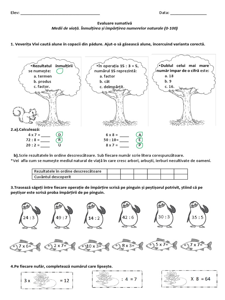 Inmultire Impartire | PDF