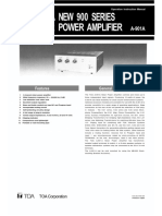 Mixer Power Amplifier: Toa New 900 Series