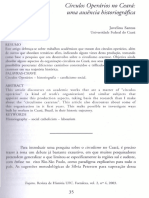 Círculos Operários no Ceará: uma ausência historiográfica