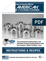 All American Pressure Cooker Canner Instructions and Recipes