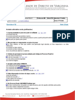 Direito Processual Penal II exercícios