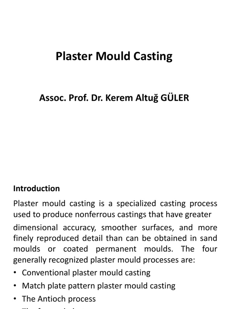 Antioch Process in Plaster Mould Casting | PDF | Casting (Metalworking ...