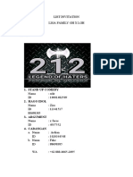 List Invitation GH X LGH Terbaru