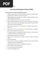 Social Security Management System (SSMS)