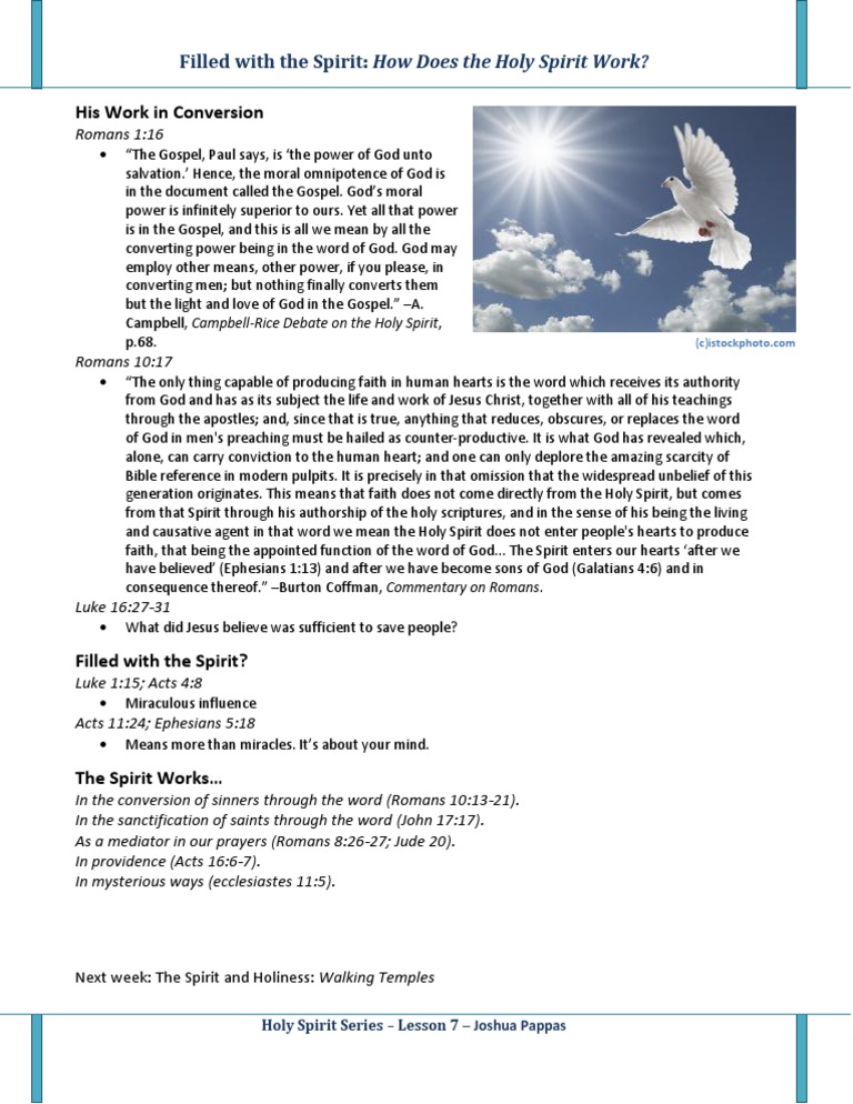 Holy Spirit's Role in Conversion | PDF | The Gospel | Epistle To The Romans