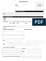 Part 1 - Courses Applied For in The Order of Preference: Affix Your Recent Passport Size Photo