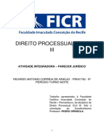 PARECER - JURÍDICO - ATIVIDADE INTEGRADORA - CICLO 2 - RICARDO ANTONIO CORREIA DE ARAUJO - FR041742