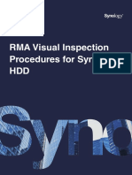 RMA Visual Inspection Procedures For Synology HDD: Synology User's Guide