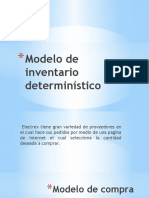 Modelo de Inventario Determinístico Electrex