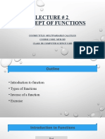 Lecture on Functions and Their Types