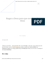 Rogar a Deus Para Que Nos Livre de Deus - Instituto Humanitas Unisinos - IHU