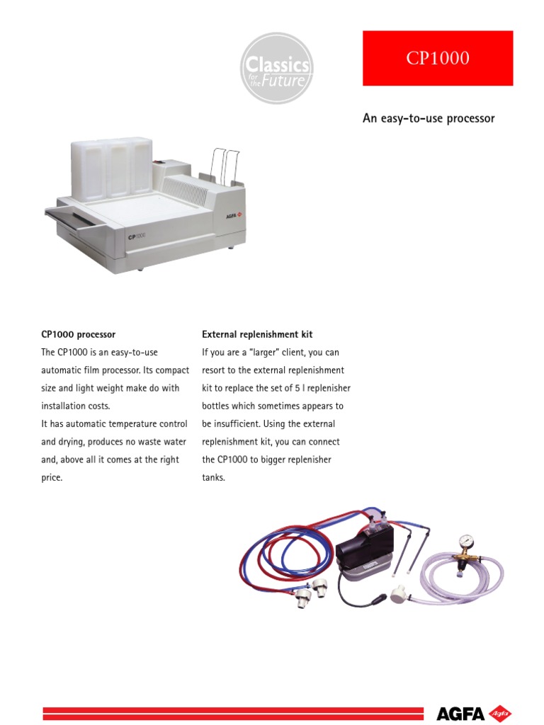 Agfa CP1000 Automatic Film Processor | PDF | Technology & Engineering