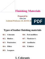 Lecture 3-Leather Finishing Materials