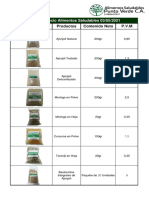 Alimentos Saludables Lista de Precio 03052021