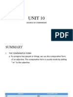 Unit 10: Degrees of Comparison