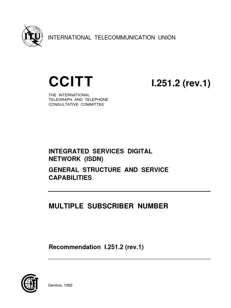 Ccitt: I.251.2 (Rev.1) | PDF | Itu T | International Telecommunication ...