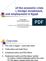 Impact of Economic Crisis on Egypt's Trade, FDI and Employment