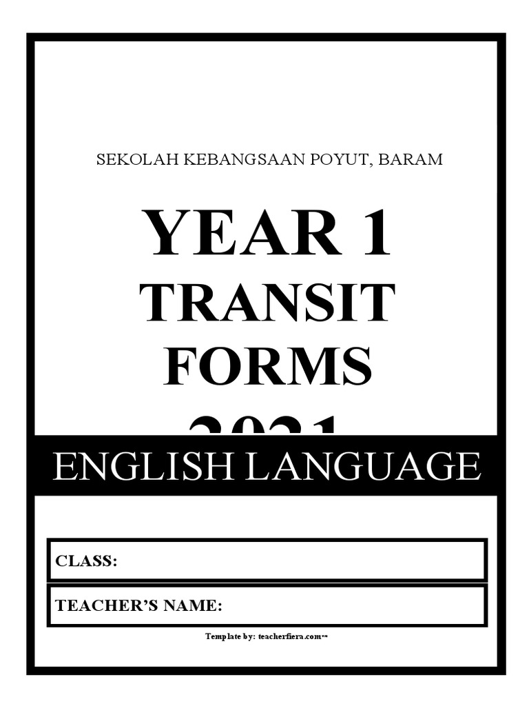 Year-1-Transit-Forms 2021 | PDF | Teachers | Phonics