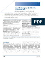 Hypnosis Antenatal Training For Childbirth: A Randomised Controlled Trial